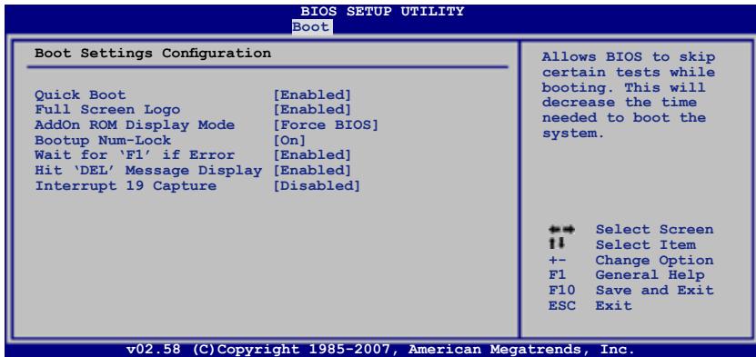 ASUS P5KC - Boot Settings Configuration - 1