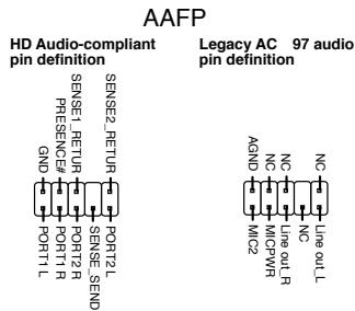 ASUS P5KC - Connecteur audio en façade (10-1 pin AAFP) - 2