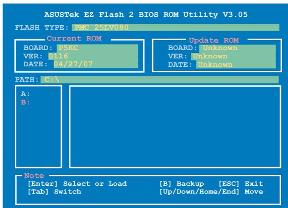 ASUS P5KC - Tools menu (menu Outils) - 1