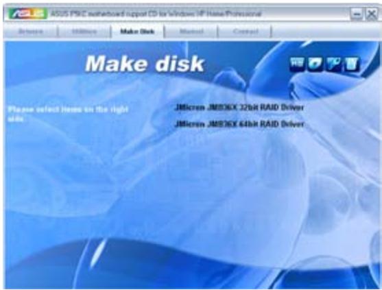 ASUS P5KC - Menu Make Disk - 1
