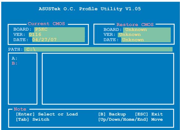 ASUS P5KC - Start O.C. Profile - 1