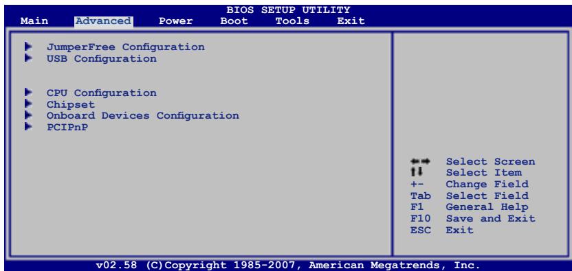 ASUS P5KC - Advanced menu (menu Avancé) - 2