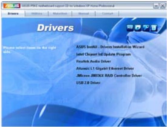 ASUS P5KC - Menu Drivers - 1