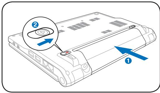 ASUS EEE PC 900SD/XP - Installez le bloc batterie - 1