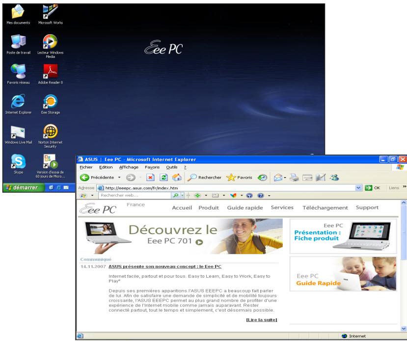 ASUS EEE PC 900SD/XP - Naviguer sur le Net - 1