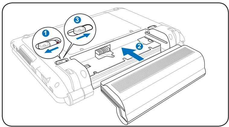ASUS EEE PC 901 XP - Installes le bloc batterie - 1