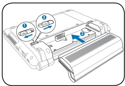 ASUS EEE PC 904HD XP - Installer et enlever le bloc batterie - 2