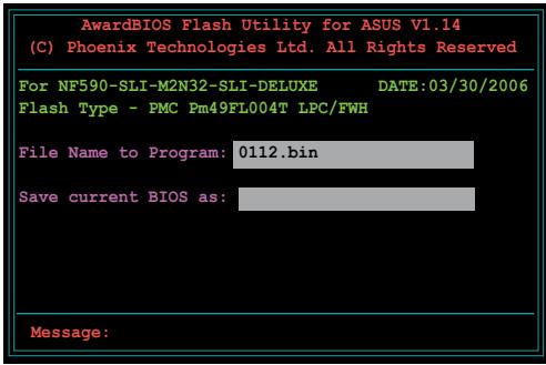 ASUS M3A78 - Sauvegarder le fichier BIOS actuel - 2