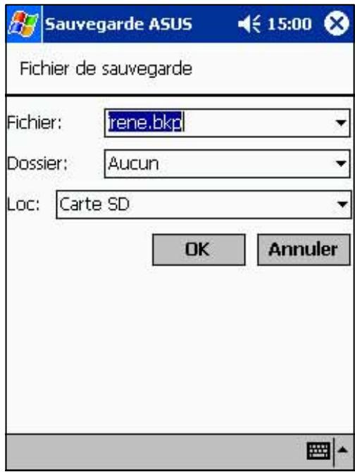 ASUS MYPAL A600 - Pour sauvégarder toutes les données de votre apparéil: - 2