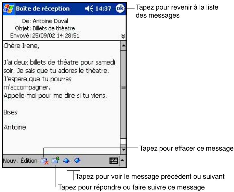 ASUS MYPAL A600 - Utiliser la liste des messages - 2