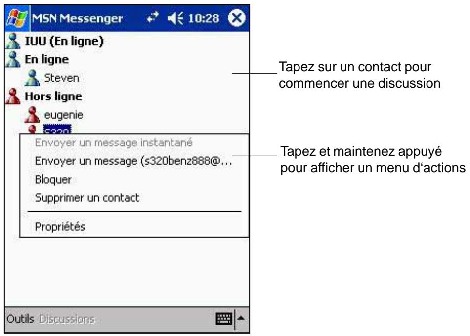 ASUS MYPAL A600 - Travailler avec des contacts - 1