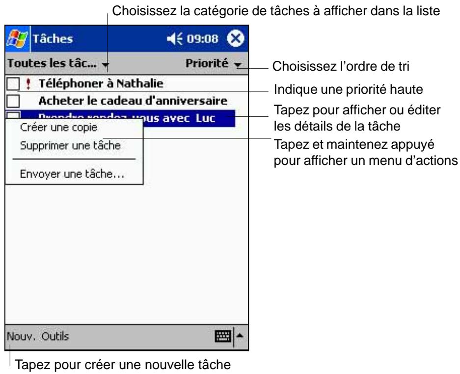 ASUS MYPAL A600 - Tâches: Suivi des choses à faire - 1