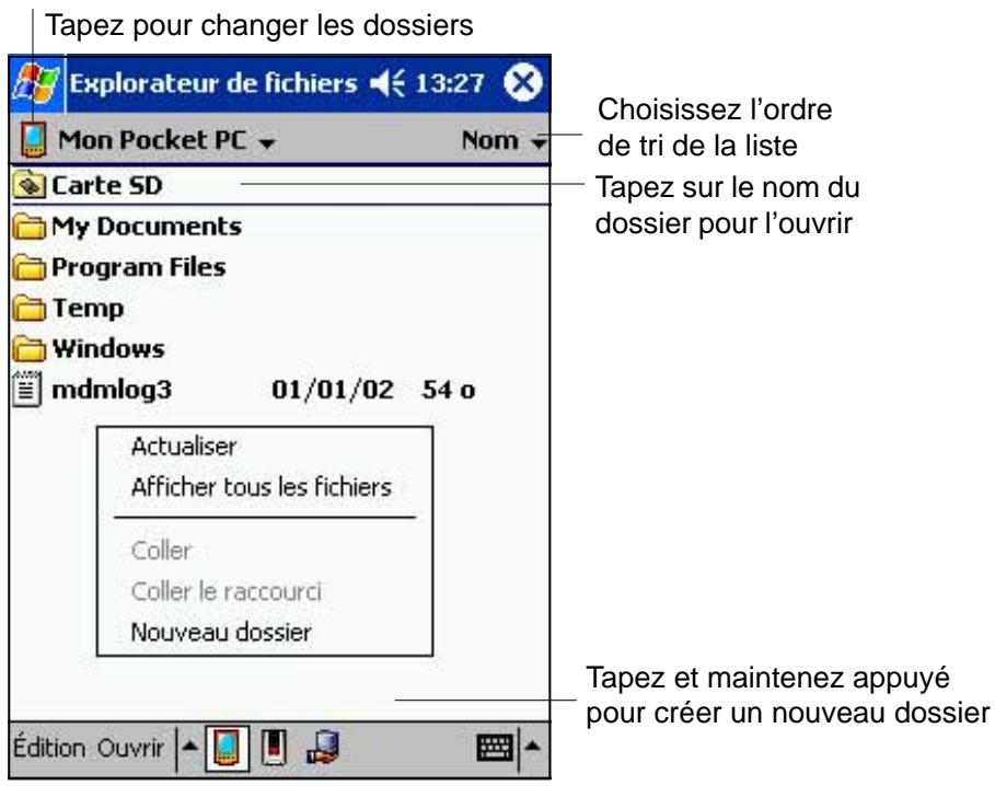 ASUS MYPAL A600 - Pour chercher et organiser des fichiers : - 1