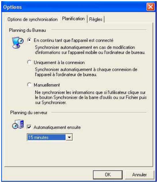 ASUS MYPAL A600 - Pour planifier la synchronisation: - 1