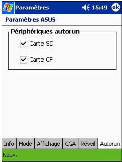 ASUS MYPAL A600 - Selectionner Autorun Devices: - 1