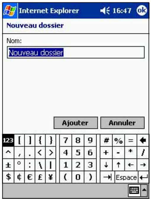 ASUS MYPAL A600 - Pour ajouter un dossier: - 1