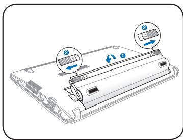 ASUS EEE PC 1025C - Installes la batterie - 1