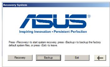 ASUS EEE PC 1025C - Utiliser la partition de restauration (Restauration F9) - 3