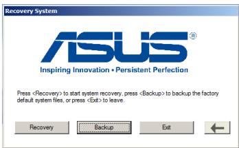 ASUS EEE PC 1025CE - Utiliser la partition de restauration (Restauration F9) - 3