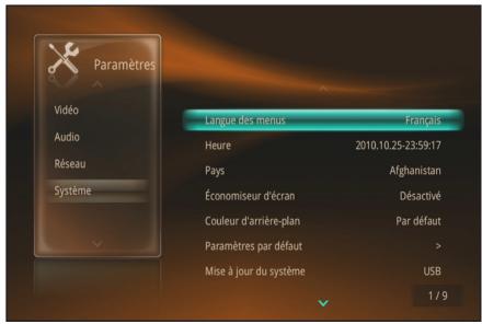 ASUS O!PLAY GALLERY - Pour configurer les paramètres du système : - 2