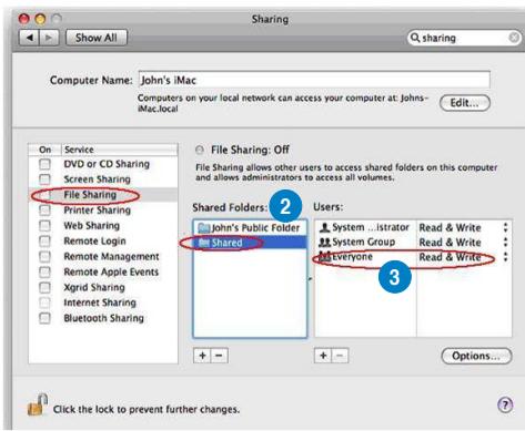 ASUS O!PLAY GALLERY - Pour partager des fichiers sous Mac OS : - 1