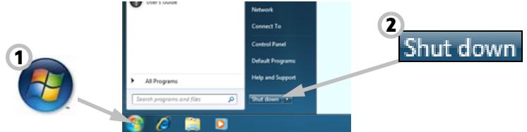 PACKARD BELL DOT S2 - Eteindre notre ordinateur - 1