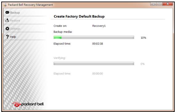 PACKARD BELL EN TV43CM - Important : Nous vous recommendons de creator chaque type de disques de récapération dés que possible. - 2
