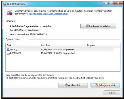 PACKARD BELL EN TV44CM - Défragmenteur de disque - 1