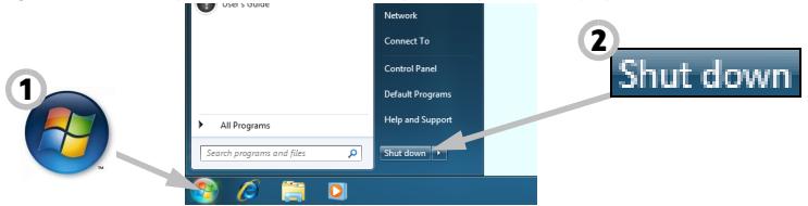 PACKARD BELL ONETWO PW.U5Q - Eteindre notre ordinateur - 1