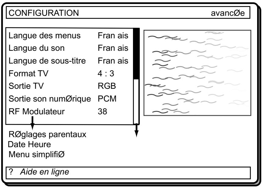 WORLDSAT IMPÉRIAL 300 MKII - MENU configuration : - 1