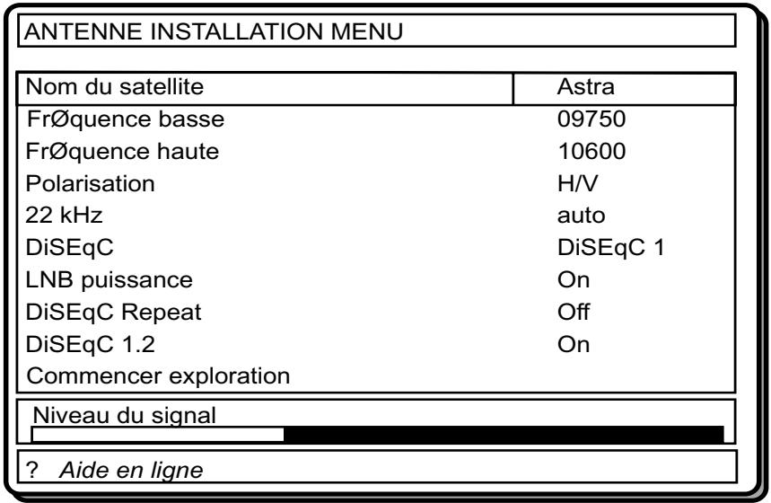 WORLDSAT IMPÉRIAL 300 MKII - MENU installation antenne : - 1