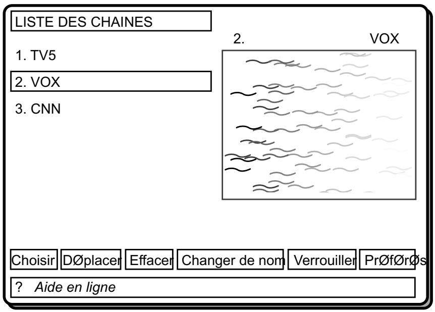 WORLDSAT IMPÉRIAL 300 MKII - MENU LISTE (bouton ROUGE) : - 1