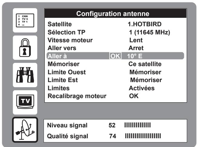 WORLDSAT IMPÉRIAL 300 SL - Menus CONFIGURATION ANTENNE - 1