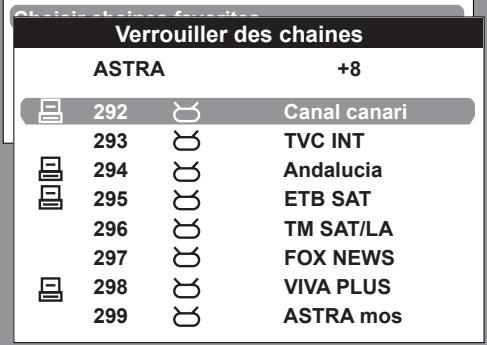 WORLDSAT IMPÉRIAL 300 SL - Menu VERROULLER des chaînes - 6
