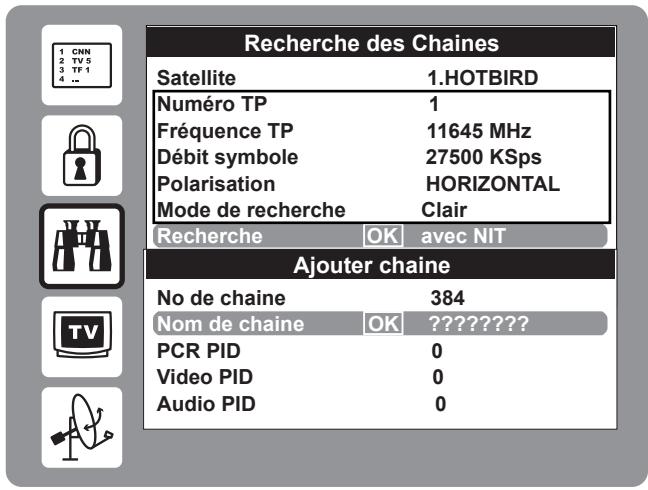 WORLDSAT IMPÉRIAL 300 SL - Menu RECHERCHE des CHAINES - 4