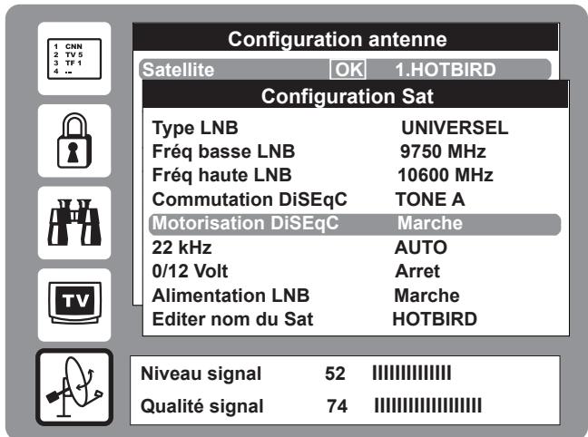 WORLDSAT IMPÉRIAL 300 SL - Menu CONFIGURATION SAT - 1