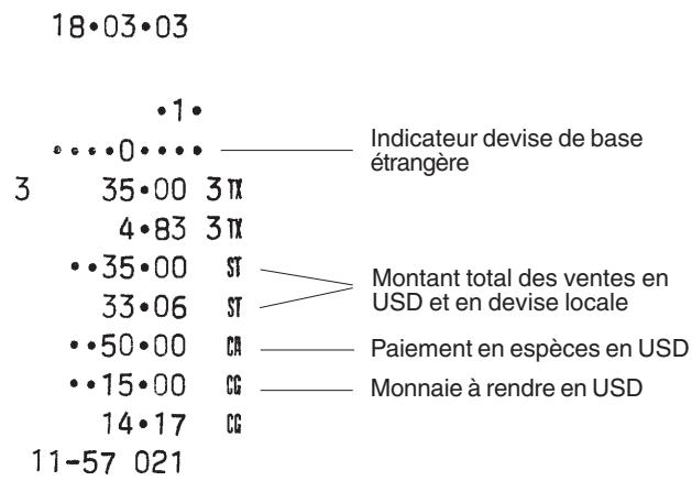 OLIVETTI ECR 5000 - Enregistrement d'une vente à l'unité et calcul de la monnaie - 1