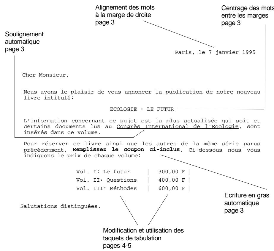 OLIVETTI LINEA 101/510 - UN EXAMPLE DE LETTRE - 1