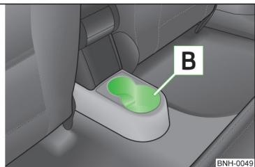 SKODA RAPID - Porte-gobelets dans la console centrale avant - 2