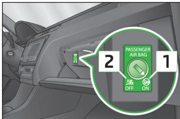 SKODA RAPID - Commutateur à clé de l'airbag frontal du passager avant - 1