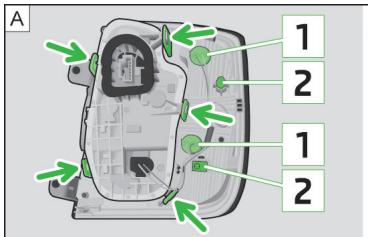 SKODA RAPID - Remplacement des ampoules du bloc optique arrière - 1