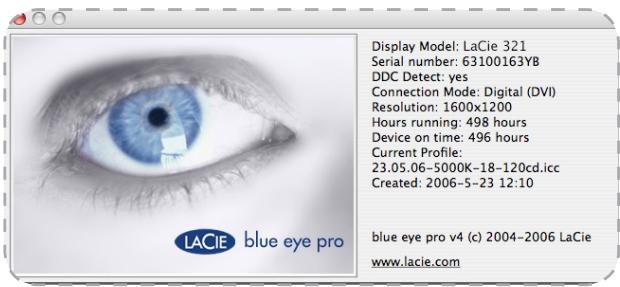 LACIE 730 EASYHOOD LOGICIEL DE CALIBRATION COLORIMÈTRE - Accès aux informations-clés sur le système et sur le moniteur - 1