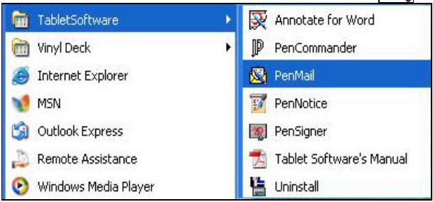 GENIUS MOUSEPEN I608 - « Acceder » au programme penmail - 2