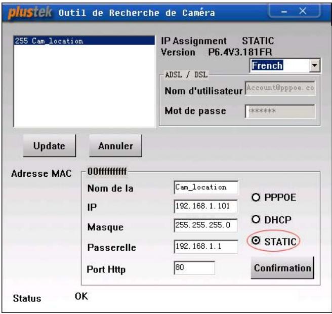 PLUSTEK IPCAM P1000 - Méthode i. outil de recherche de caméra - 1