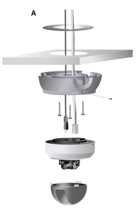 PLUSTEK IPCAM P1000 - Montage sur plafond suspendu - 1