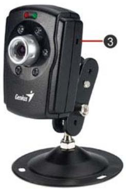GENIUS IPCAM SECURE 300R - Bouton de réinitialisation - 1
