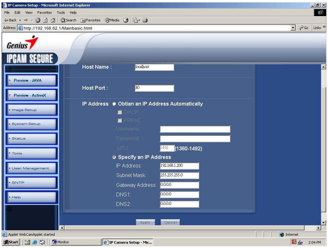 GENIUS IPCAM SECURE 300R - Configuration internet - 1