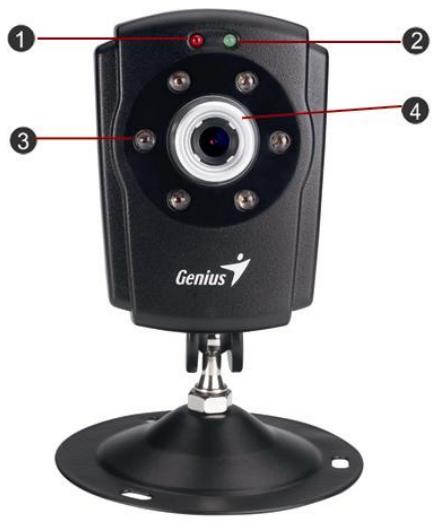 GENIUS IPCAM SECURE 300R - LED de connexion - 1