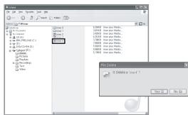 IRIVER LPLAYER - Supprimer un fichier/dossier sur le produit - 1