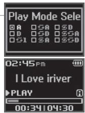 IRIVER N11 - I Sélection du mode de lecture I - 4